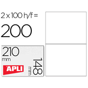 APLI ETIQUETA IMPRESORA 210x148mm 2x100-PACK 01264